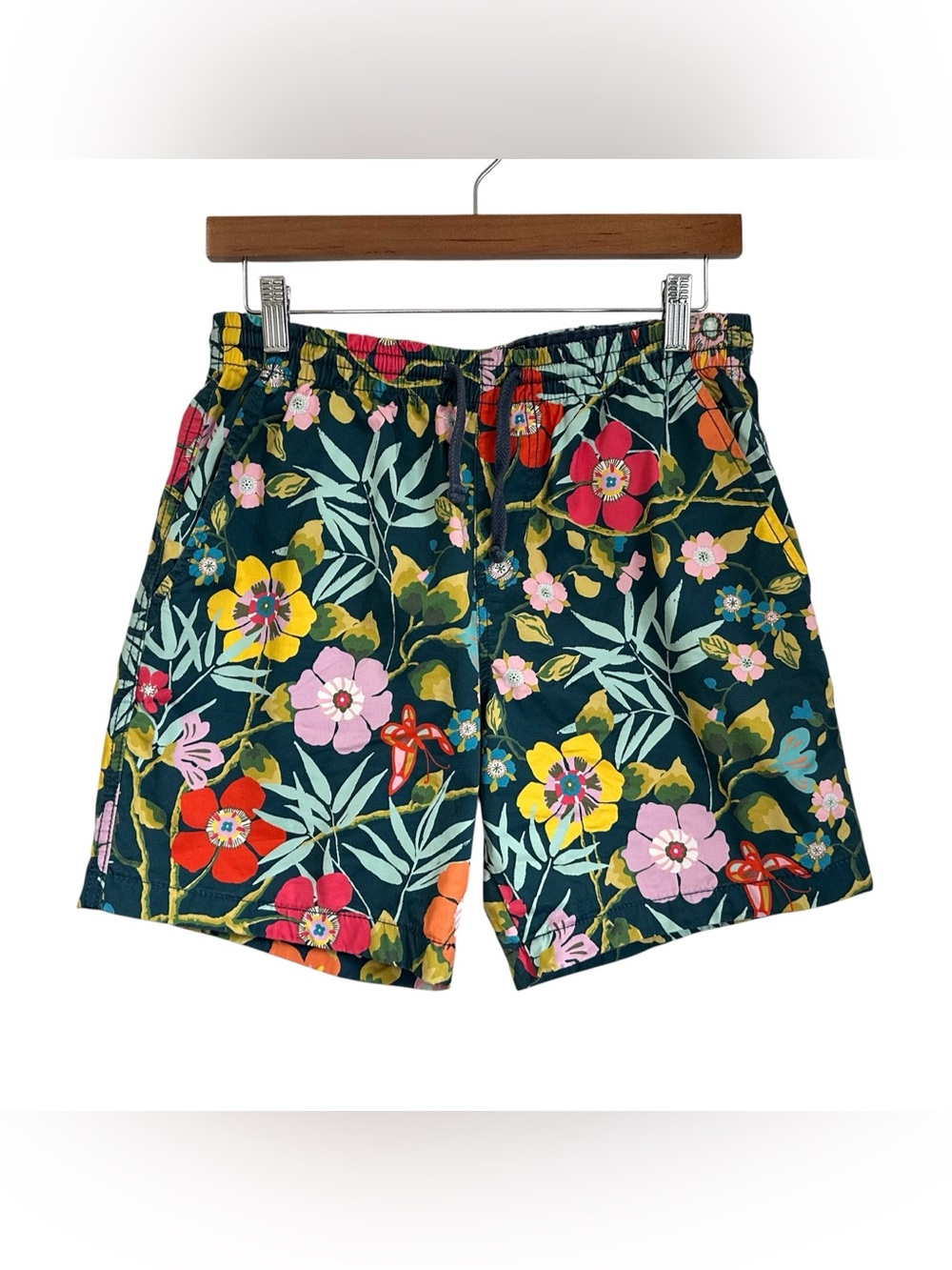 Todd Snyder Mens Tropical Floral Swim Shorts Unlined Sz Small Drawstring Aloha